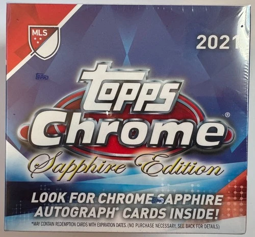 2021 Topps Chrome MLS Soccer Sapphire Edition Sealed Box 8 Packs of 4 Cards