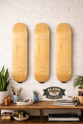 3 Pack Blank Skateboard Decks 31  x 8    DIY Art, Wall Decor, Natural Maple Boar