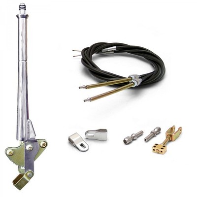 11 Transmission Mount E-Brake Handle  w/ Cable Kit, Ford Clevis