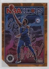 2019 Panini NBA Hoops Premium Stock Get Out the Way Orange Joel Embiid #10 10nl