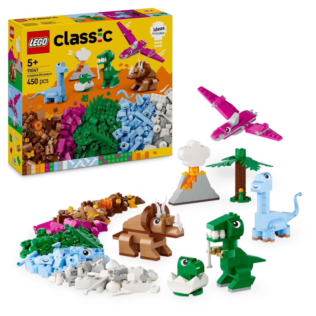LEGO Classic Creative Dinosaurs 11041 Building Set 450 Pieces T. rex Triceratops - Image 7