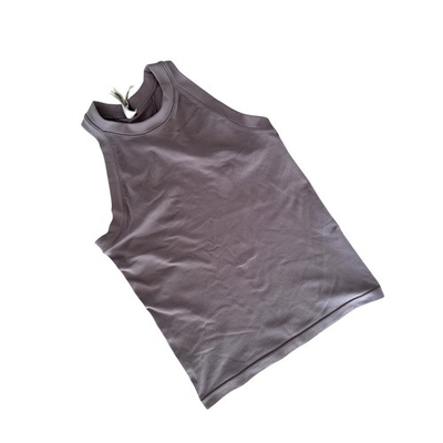 #ad Athleta Renew High Neck Tank Purple Ribbed Racerback Athletic Top Small $15.00