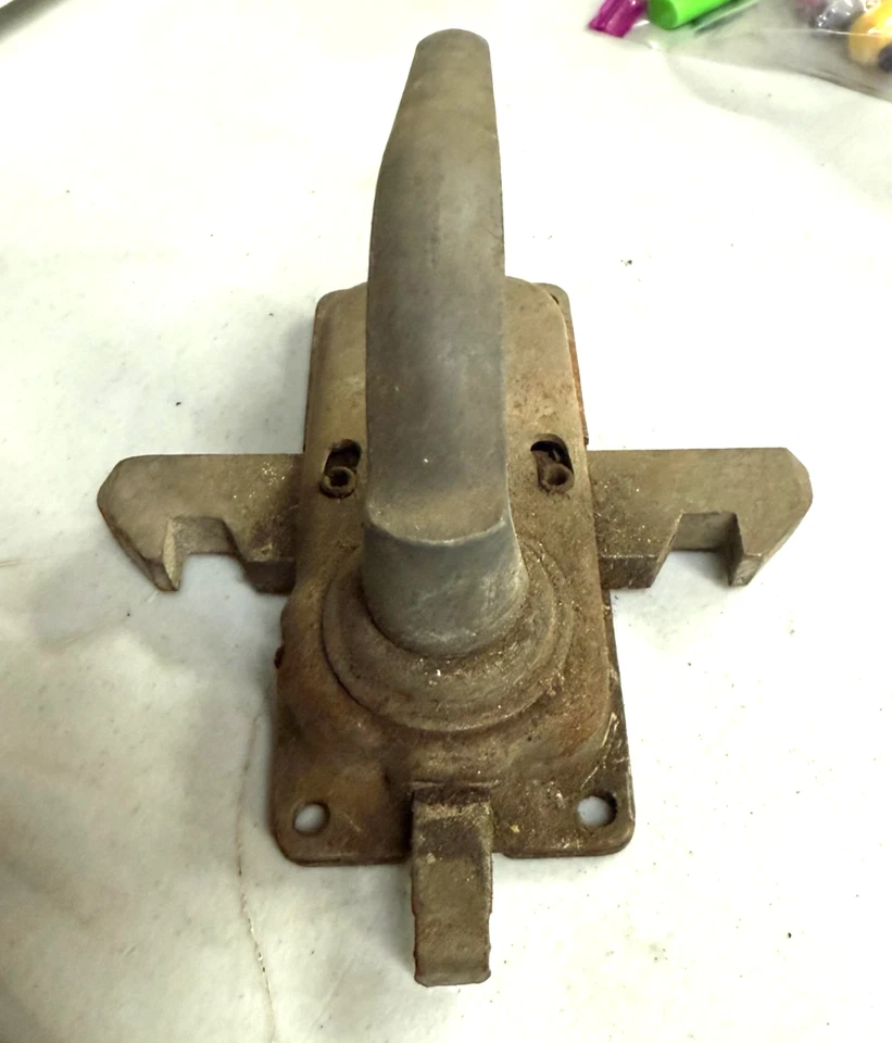 MANIJA DE PUERTA DE PESTILLO DE CARGA DE ENTREGA DE PANEL O CAMIÓN DE HIELO ANTIGUO DE COLECCIÓN AÑOS 30 40 50S Foto 3 de 4