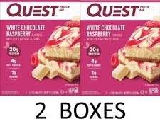 QUEST White Chocolate Raspberry Protein Bars - 4 Bars in a Box - 2 BOXES