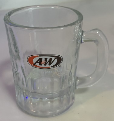 Vintage A&W Root Beer Mini Glass Mug 3 1/4 Tall 