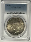 1926 S PEACE  DOLLAR PCGS MS AU 58