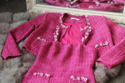 Fashion Women's Winter Suit Dress Ladies Luxury Annual Meeting Dress Skirt Sz - Imagen 12 de 13