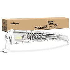 Nilight Marine LED Light Bar 52Inch Curved White Spot Flood Combo Lights