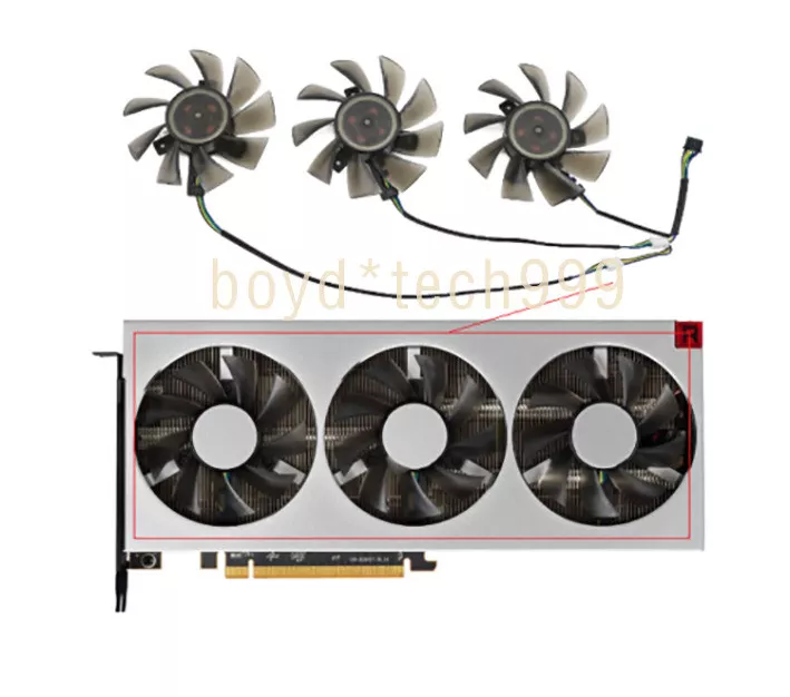 FD8015H12S Fan For Amd XFX Radeon VII RadeonVII Graphics Video