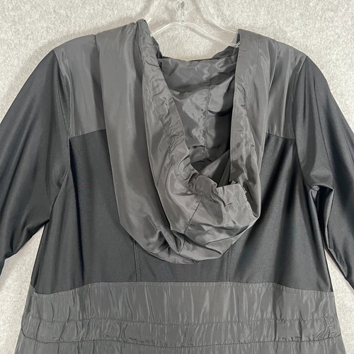 Saga Women S/M Long Sleeve Jacket With Hood And Waist Draw String Black NWT - 第 15/21 張圖片