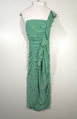 MAJORELLE Revolve Tali Midi Dress One Shoulder Draped Ruffle Green Starlight XS | eBay MAJORELLE Revolve Tali Midi Dress One Shoulder Draped Ruffle Green Starlight XS | eBay