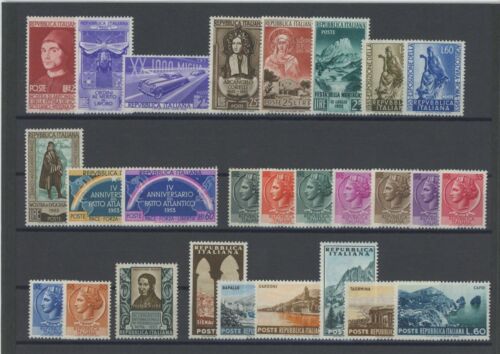 1953 Italy Republic, New Stamps, Complete Year 27 Values, MNH**
