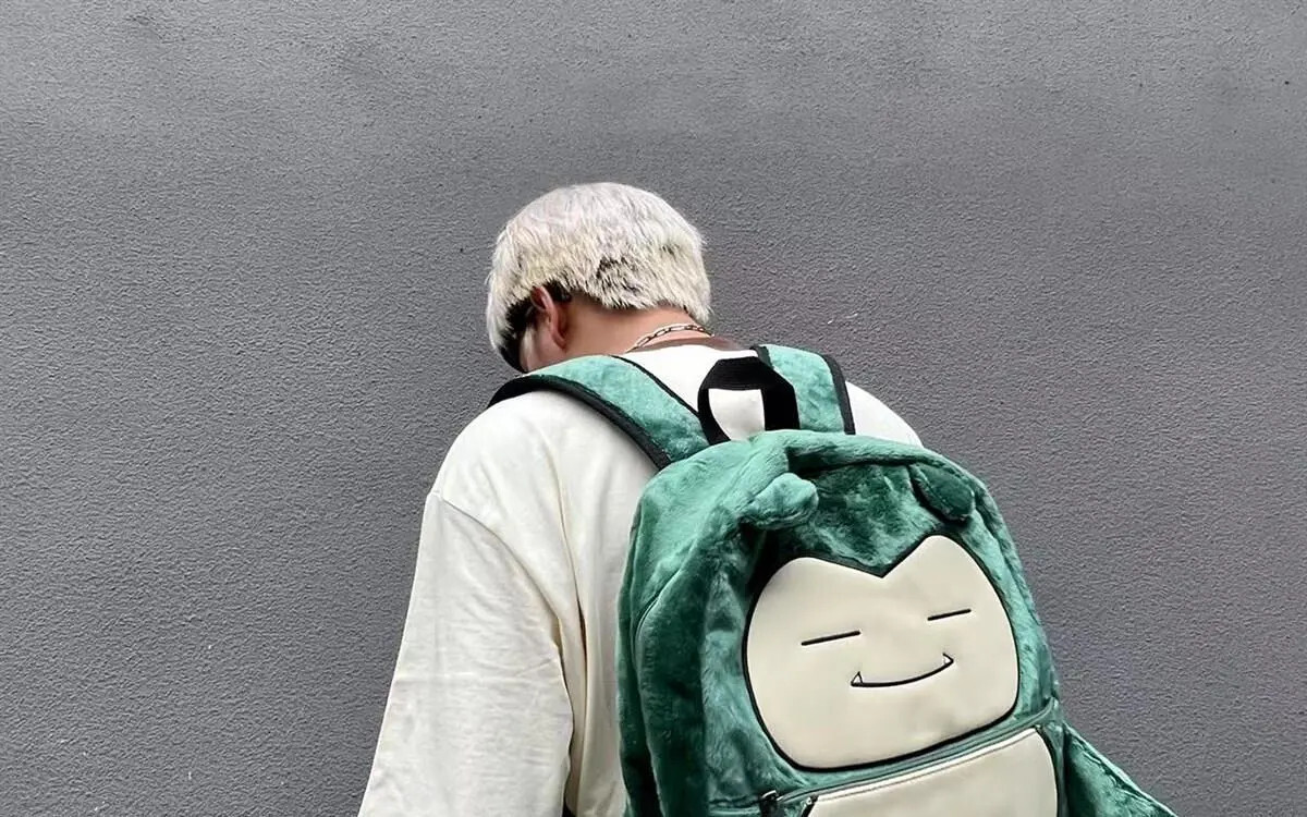 Snorlax Backpack Pokemon Plush Large School Bag Student Cute New Pok&eacute;mon