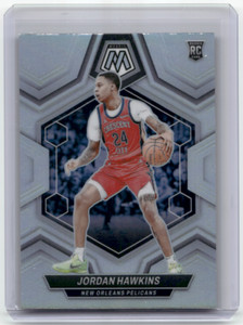 JORDAN HAWKINS 2023-24 Panini Mosaic SILVER PRIZM ROOKIE RC Pelicans #243