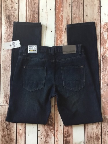 Nautica Boy's 14 Skinny Fit Dark Indigo Blue Denim Jeans Slim Leg Opening Bx11 - Picture 2 of 8