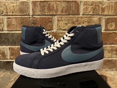 New 11.5 Nike SB Zoom Blazer Mid Midnight Navy Blue Noise Aqua