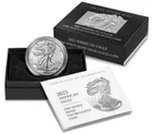 (1) 2023 W 1oz American Silver Eagle $1 One Dollar Uncirculated Coin w/Box & COA