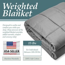 Heavy Weighted Blanket Twin / Queen Size 12lb/15lb Deep Sleep Reduce Anxiety