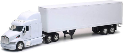 1:32 NEWRAY Peterbilt 387 White Truck & Trailer Diecast Model Collection