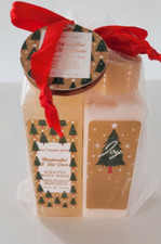 Marshmallow  Hot Choco Cocoa 3 Piece Bath Set My Beauty Spot Lotion Wash  Pouf