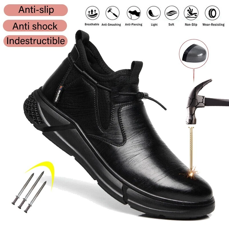 Men Waterproof boots steel toe shoes advanced non-slip traction Roofing Shoes