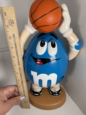 4 Vintage M&M Candy Dispenser Lot. Red Blue W/ Saxophone