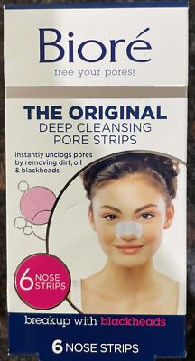 Biore The Original Deep Cleansing Pore Strips Removes Dirt Oil Blackheads 6ct