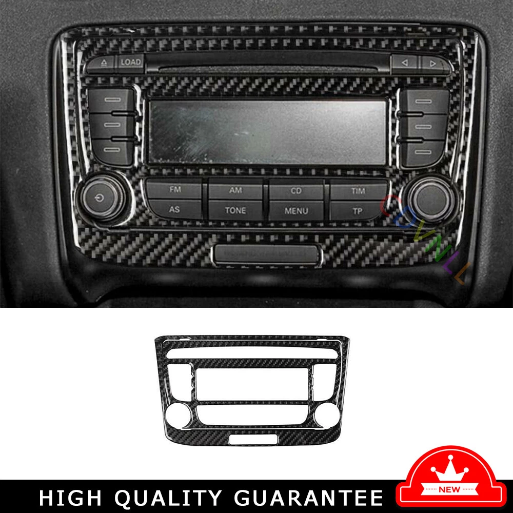 Console CD Switch Control Cover Trim 1PCS For Audi TT 2008-14 Vinyl Carbon Fiber