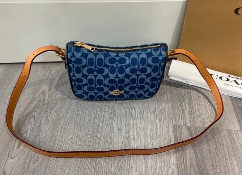 Buy COACH CY701 Kailey Shoulder Bag In Signature Denim Authentic