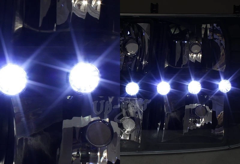 Для 2000-2006 Chevrolet Tahoe LED DRL преобразования черный фары + хромированная решетка - Изображение 4 из 4