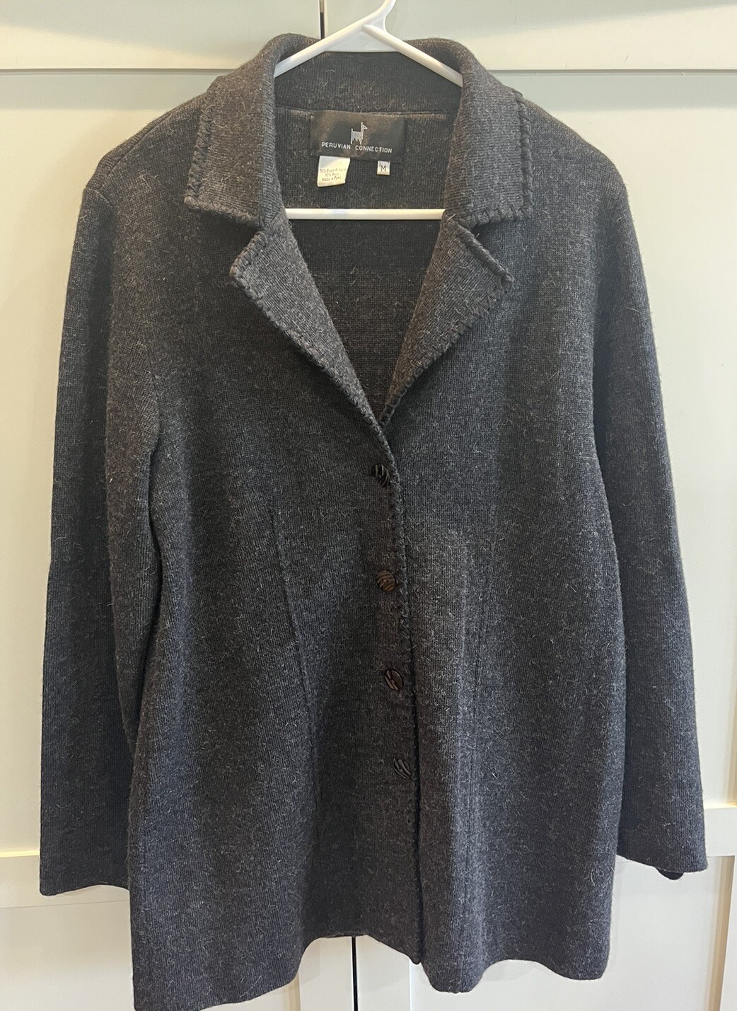 Peruvian Connection Alpaca Wool Solid Knit Collar… - image 1