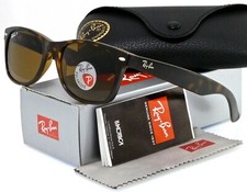 Ray-Ban New Wayfarer Tortoise l Polarized Natural Brown RB2132 902/57 55mm