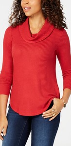 womens red thermal top