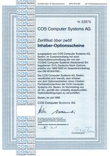 Szwajcaria: COS Computer Systems AG, Baden, 1988, 12 cali.-Optionsvoucher
