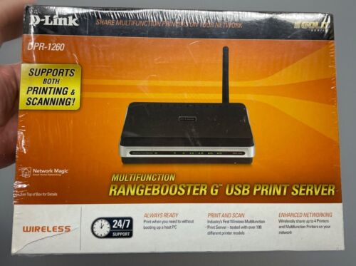 D-Link DPR-1260 Multifunction Rangebooster G USB Print Server New Open Box