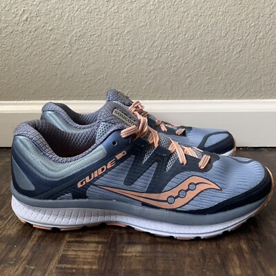 Saucony Guide ISO Gray Peach Slate shoes Size