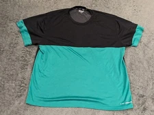 Vintage AND1 Stop Sweating Me Active Shirt Mens 2XL XXL Short Sleeve Green Black
