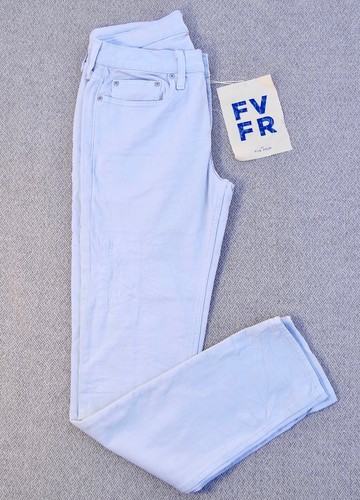 Neu Five Four FVFR Palmer Knopfleiste schmale Passform hellblau Herren Jeans SHRT-122 - Bild 1 von 6
