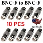 10x Female to Female BNC Barrel Connector CCTV Coax Adapter for Camera Cable