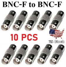 10x Female to Female BNC Barrel Connector CCTV Coax Adapter for Camera Cable