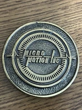 Micro Motion Inc Mens Belt Buckle Spec Cast Made In USA Rare