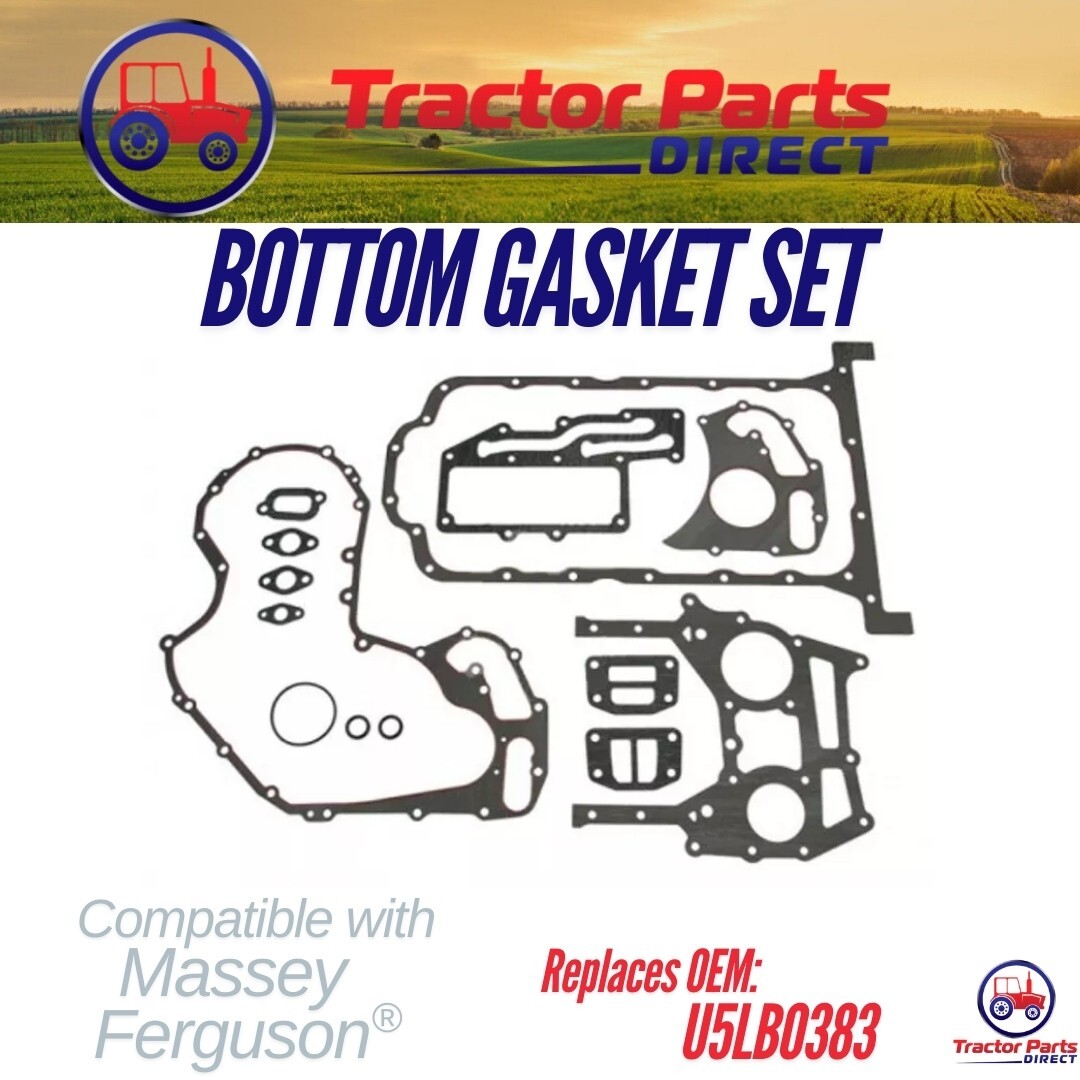 BOTTOM GASKET SET comp w Massey Ferguson® Perkins® 1104C-44