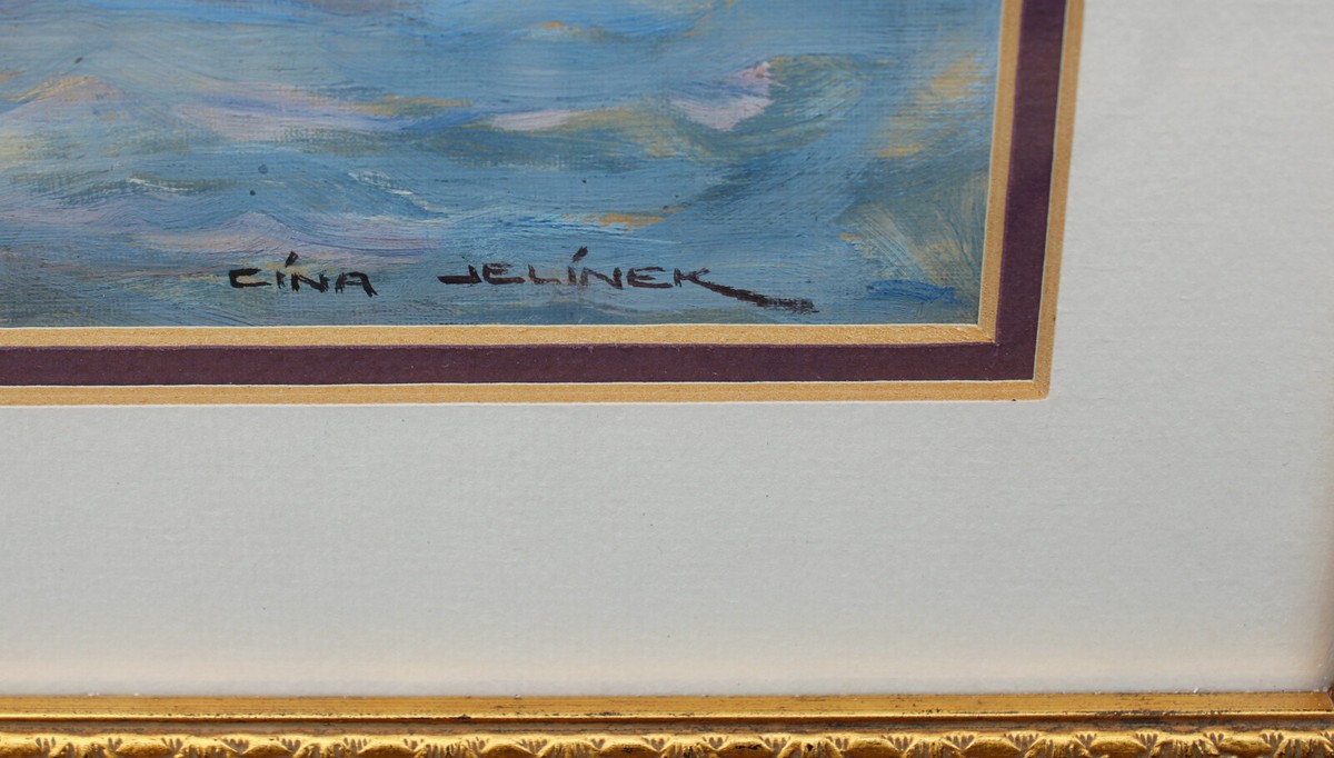 F4号】good blue(spelling) 油絵 oil painting F4号】good blue