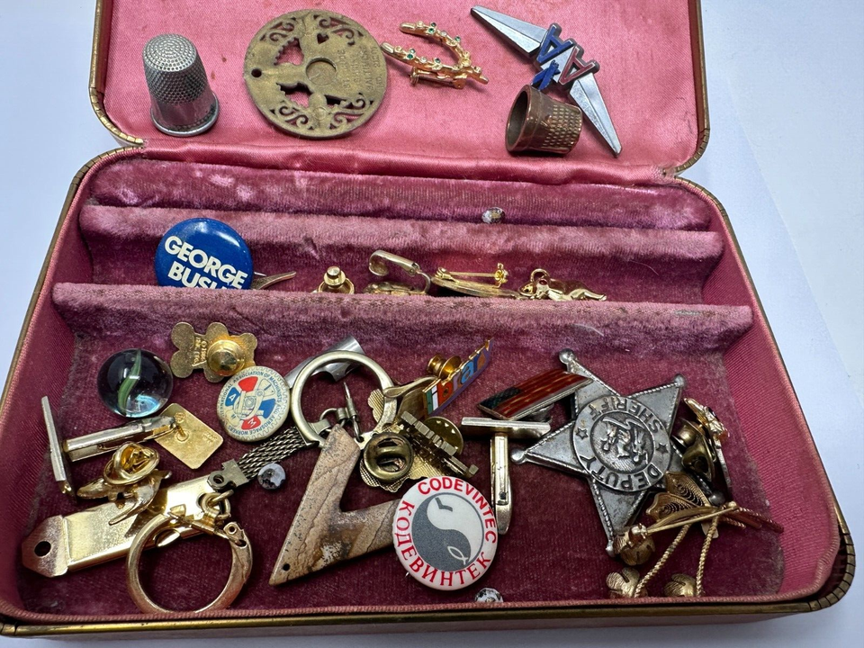 Old Jewelry Box with Items, Treasure Chest eBay