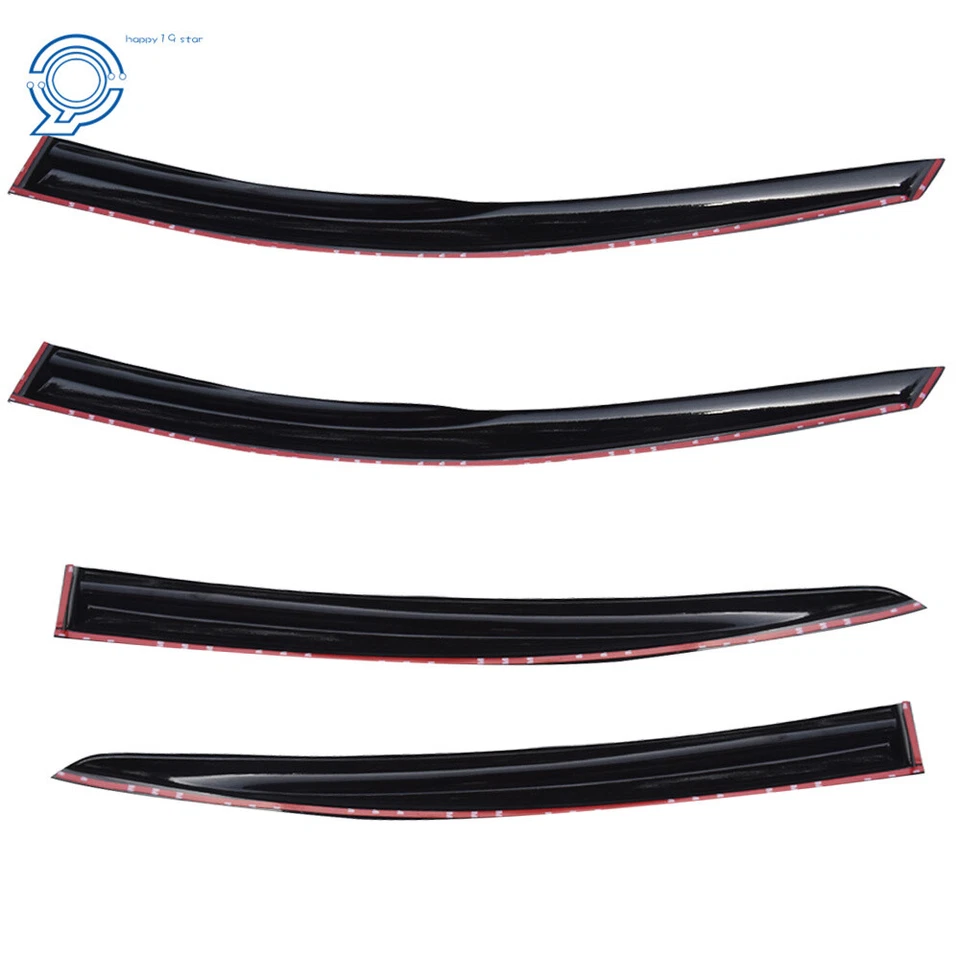 Window Vent Visor Fit For 2009-2015 Chevy Cruze Black Sun Rain Guard Deflector Foto 2 de 4