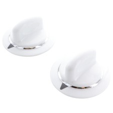 Kitchen Basics 101: WE1M654 White Dryer Timer Knob Replacement for GE 2 Pack