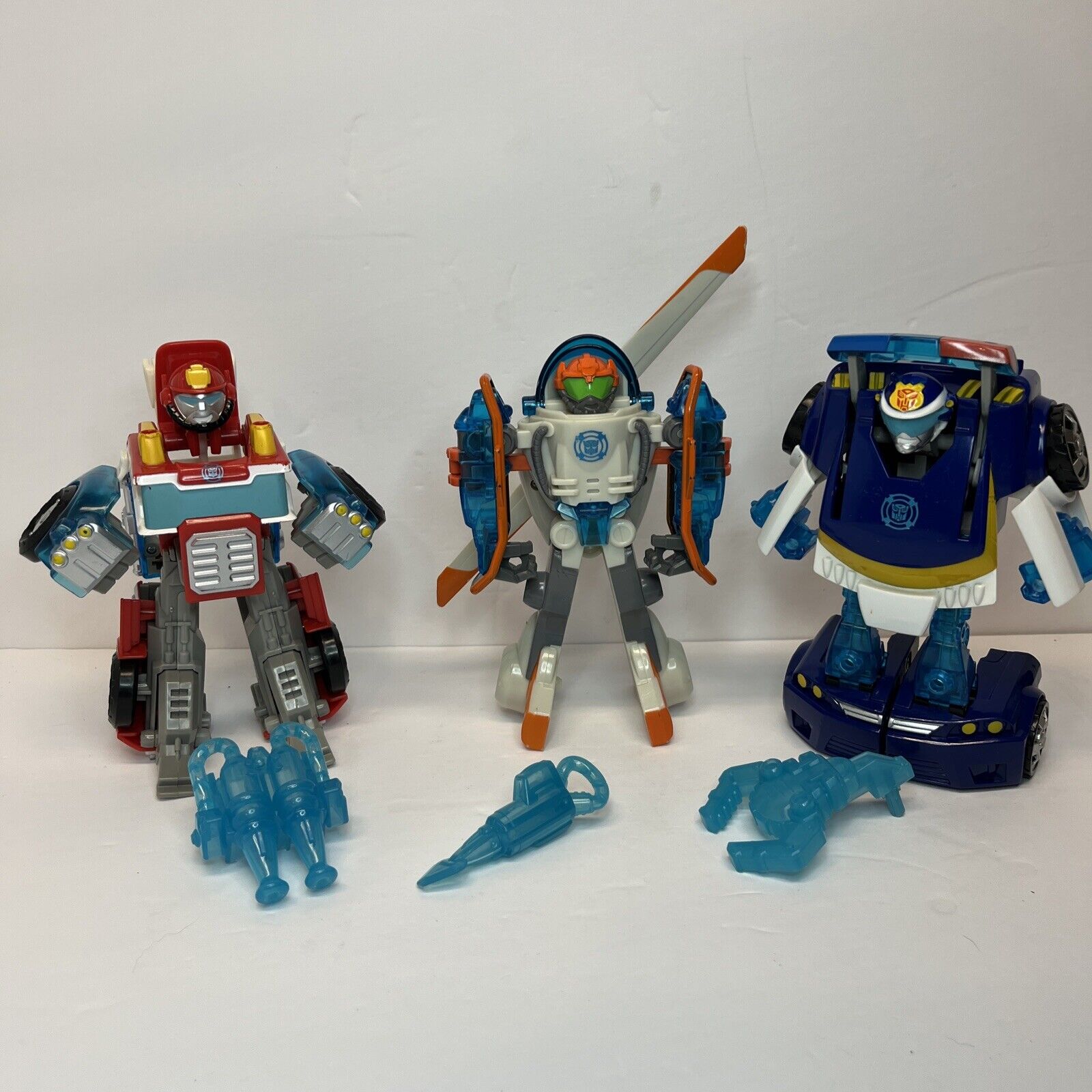 LOT of 3 - Hasbro TRANSFORMERS - Playskool  - RESCUE BOTS - Prime Chase Blades