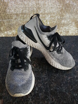 Nike Epic React Fly knit Oreo Gray White Black BQ8928-101 sneakers Size 9