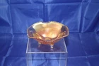 Vintage Carnival Glass. Marigold. Bowl. 6" Diameter. Footed. 1940's. EUC.