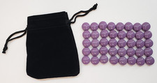 Set of 40 SOLID PURPLE Pente Glass Stone Game Pieces part replacement NEW